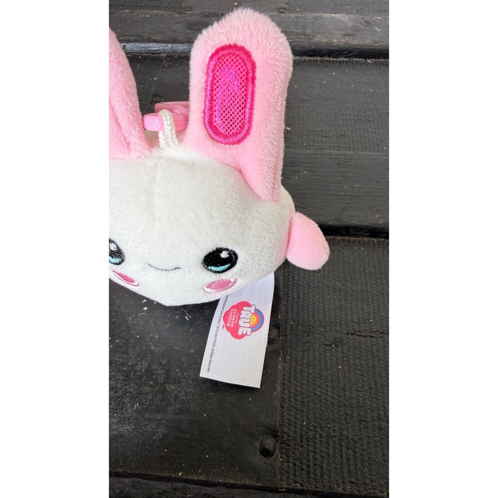 True Rainbow Kingdom Bartleby Cat Plush Clip On Pink White 3.5" - Picture 3 of 5